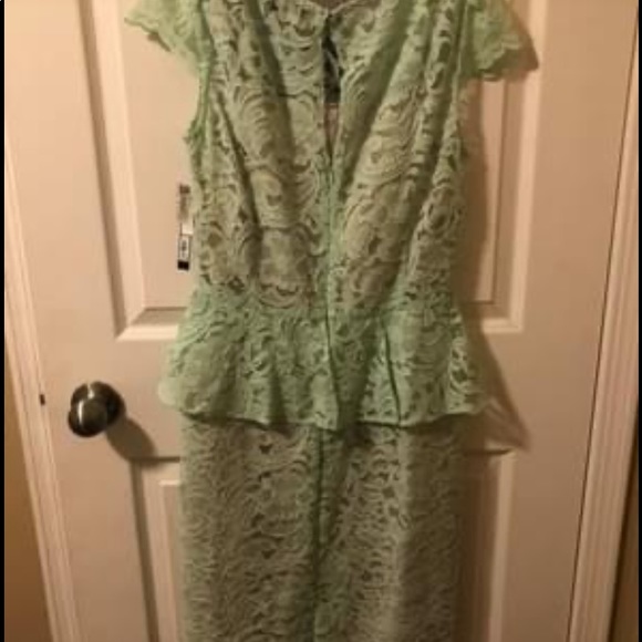 Tahari by ASL Hilda lace peplum dress - Picture 3 of 3